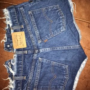 Distressed Levi shorts